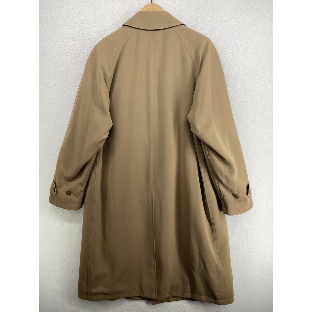 SANYO Coat Mens 40 Trench Overcoat Long Removable Quilted Liner Beige - Picture 3 of 16